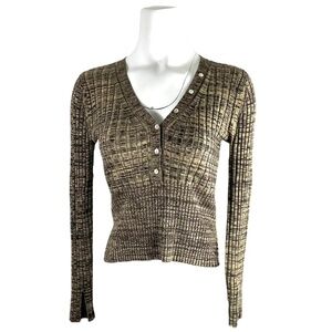 House Of Harlow 1960 Coffee Sweater Ribbed Sweater SZ S